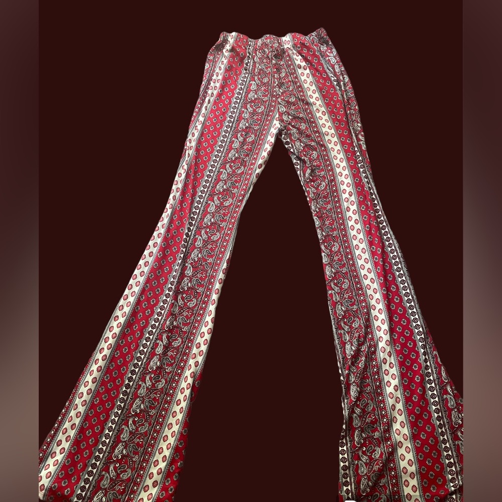 Red Paisley Bum Bum Pants
